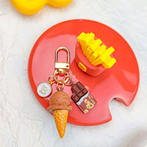 Chocolate & Icecream Car  Keychain