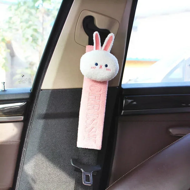 Cartoon Safety Belt Cover For Car | Cute Bear Rabbit&nbsp;