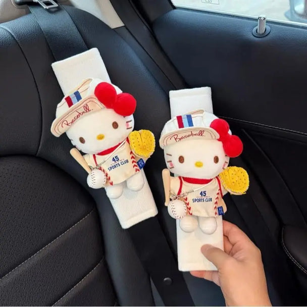 Cute Travel Hello Kitty Plush Seat Belt Cover