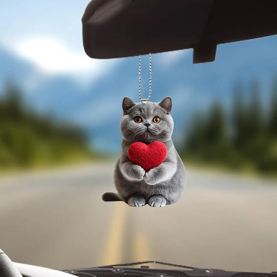 Cute Cat Mirror Hanging For Car