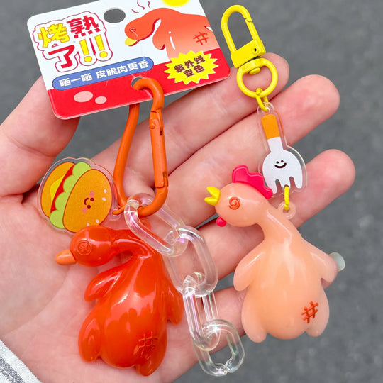 Roasted Chicken Keychain Car