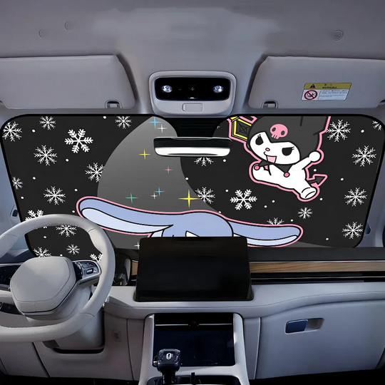 Kawaii Kuromi-S Car Sunshade Front Windows