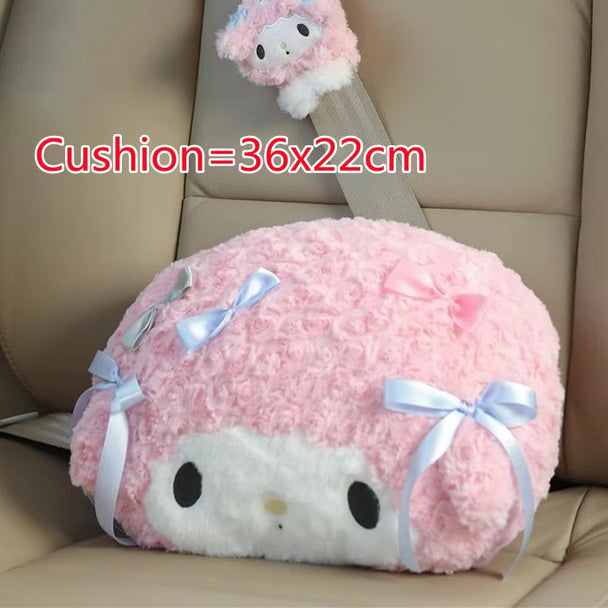 Kuromi Seat Belt & Back Cushion Pillow