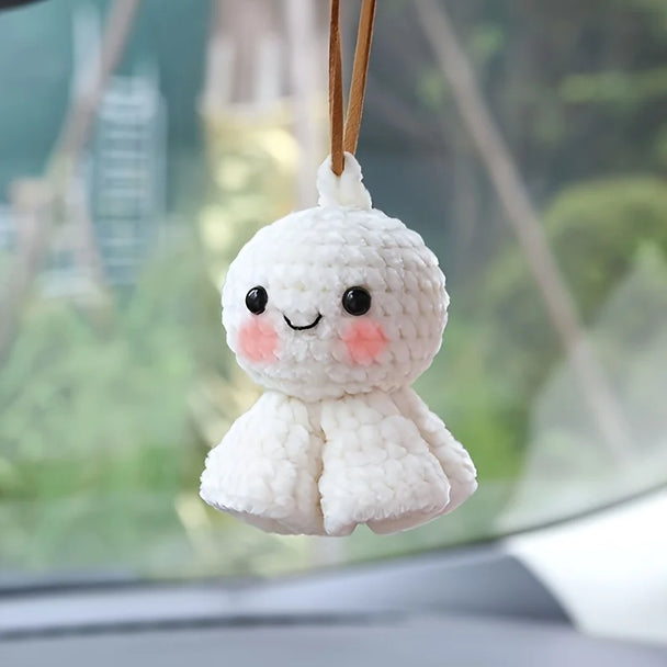 Cute Crochet Sunshine Doll Car Accessories