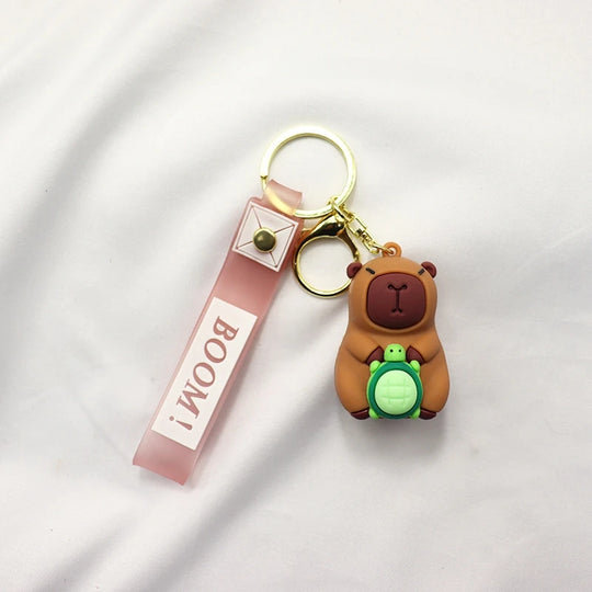 Capybara Car Keychain Accessory