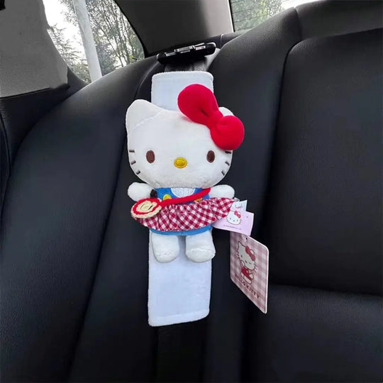 Cute Travel Hello Kitty Plush Seat Belt Cover