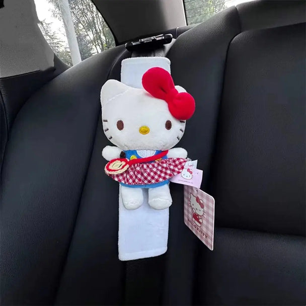 Cute Travel Hello Kitty Plush Seat Belt Cover