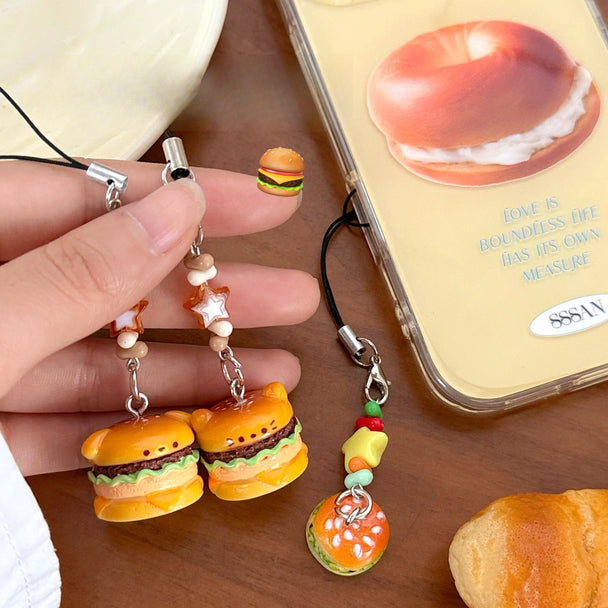 3D Burger Car Keychain