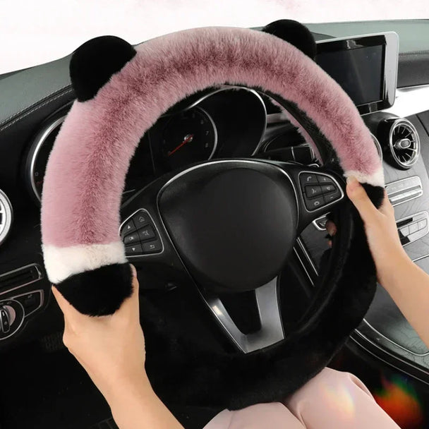 Fluffy Car Steering Wheel Covers | Winter Fluffy Rabbit Hair Cover