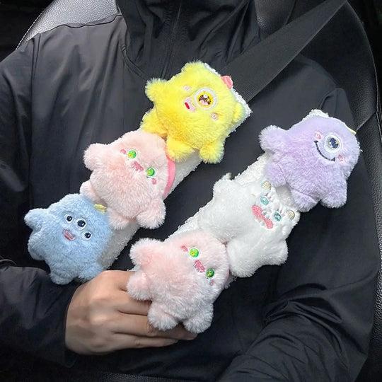 Cartoon Car Seat Belt Cover Plush Shoulder