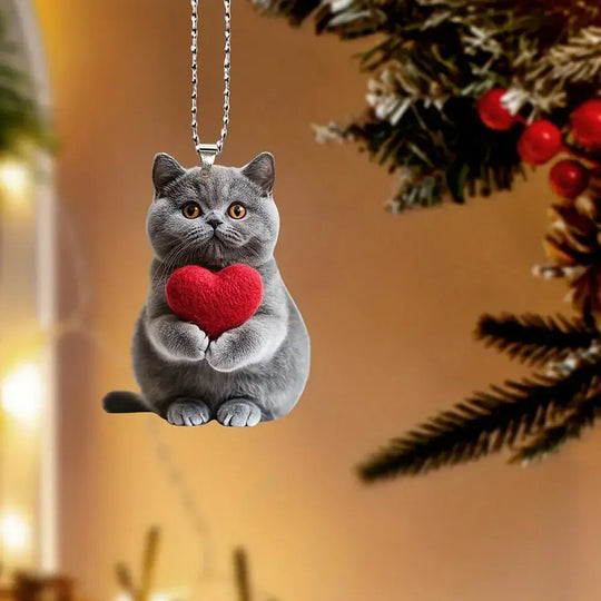 Cute Cat Mirror Hanging For Car