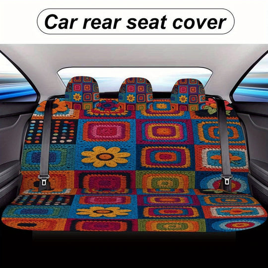 Crochet Car Seat Cover - Luxury Handcrafted Bohemian Interior Design