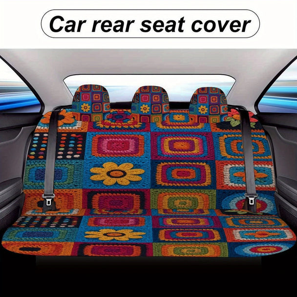 Crochet Car Seat Cover - Luxury Handcrafted Bohemian Interior Design