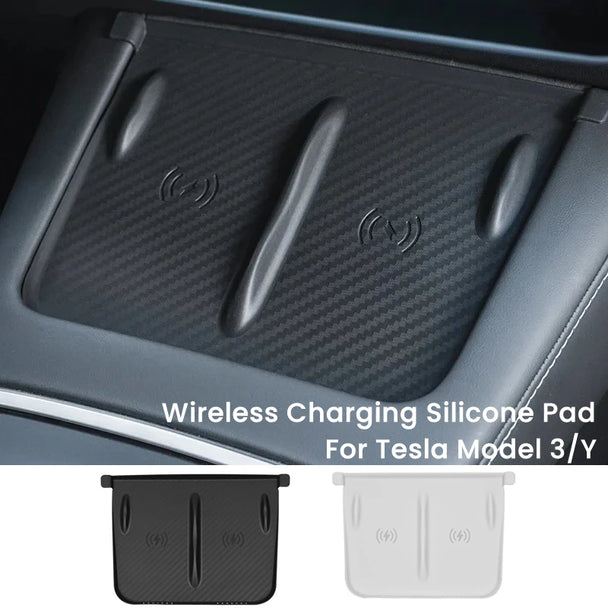 Wireless charging pad for car console for Tesla