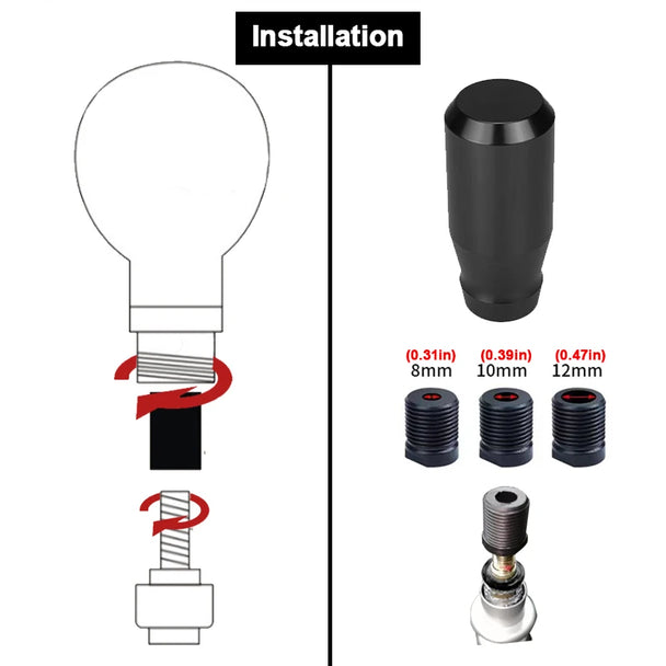 weighted shift knob for car