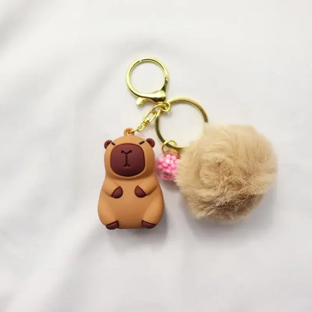 Capybara Car Keychain Accessory