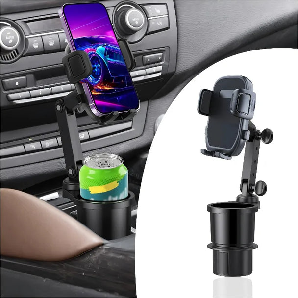 Car Cup Holder Expander with Phone Holder