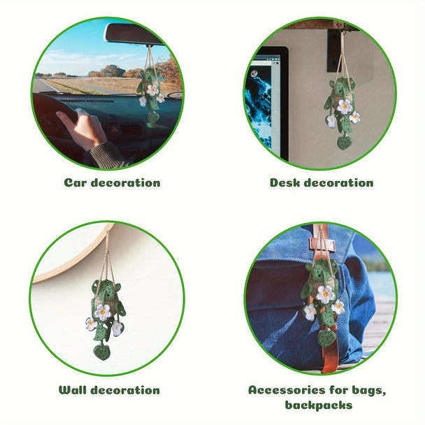 Car Hanging Crochet Basket  Accessories