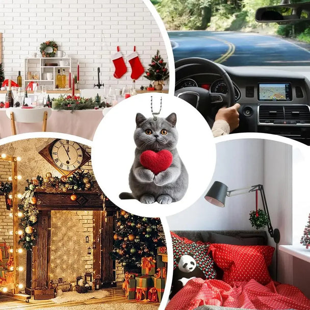 Cute Cat Mirror Hanging For Car