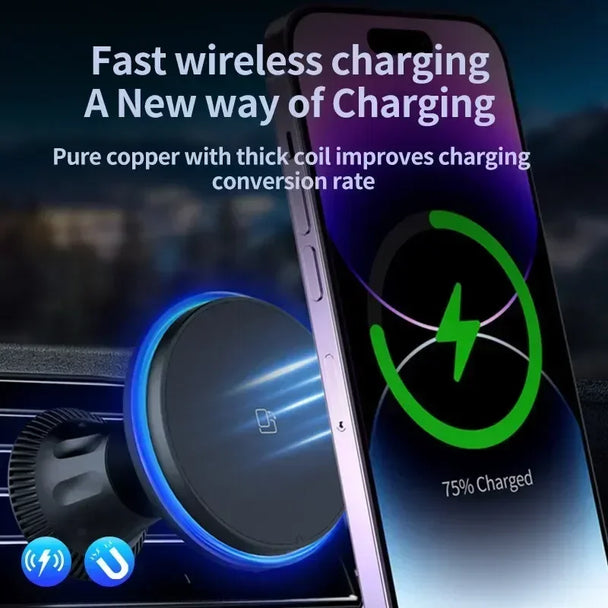 30 W Wireless Car Charger for iPhone – Premium Magnetic Fast Charging Solution