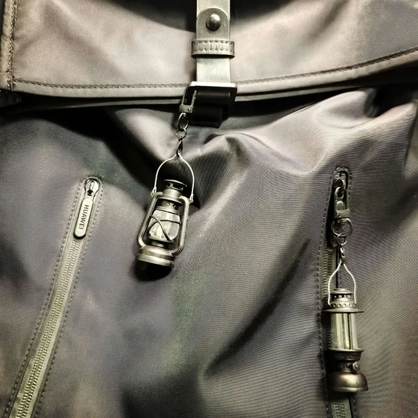 Vintage Candle Lamp Keychain Car Accessories