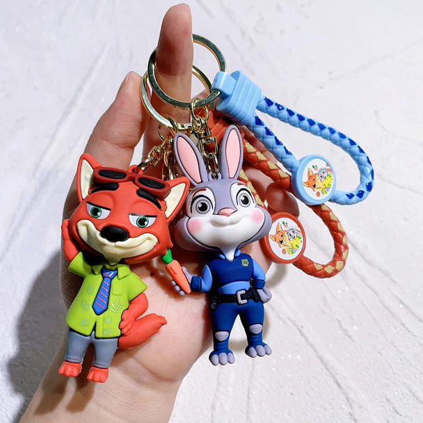 Zootopia Keychain For Car | Disney Movie Character Key Ring