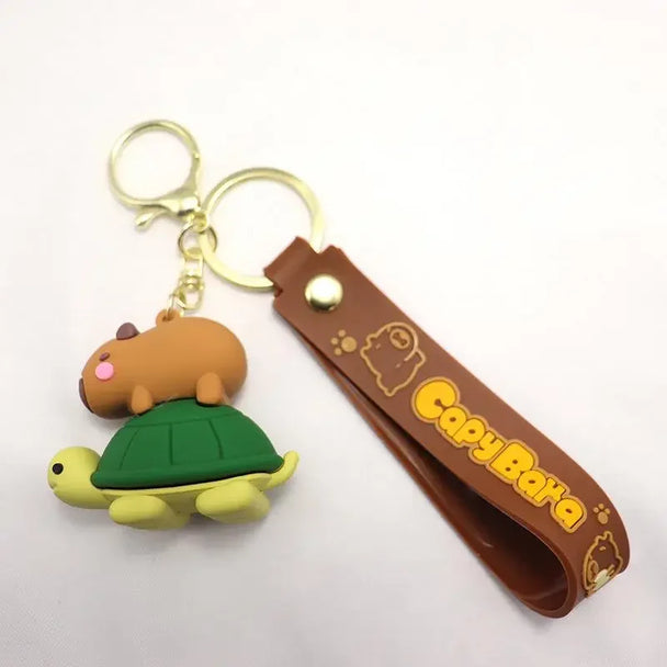 Capybara Car Keychain Accessory
