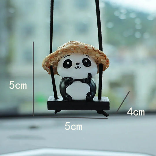 Cute Panda Car Mirror Hanging Accessories