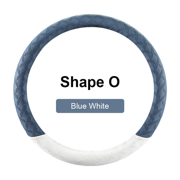 Leather Car Steering Wheel Protective Cover