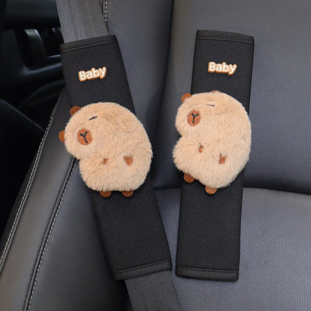 Cute Cartoon Capybara Safety Belt Cover