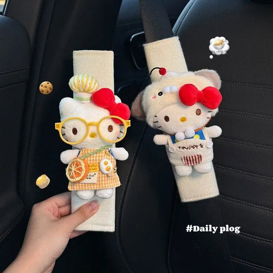 Cute Hello Kitty Seat Belt Cover Car | AutoMania
