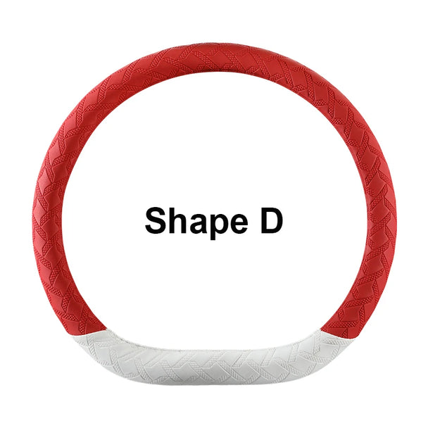 Leather Car Steering Wheel Protective Cover