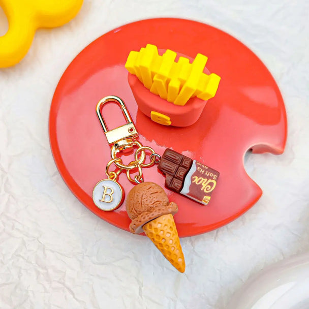 Chocolate & Icecream Car  Keychain