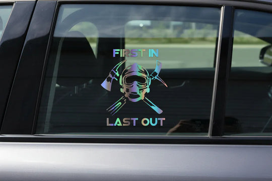 Fire fighter helmet reflective Car Sticker