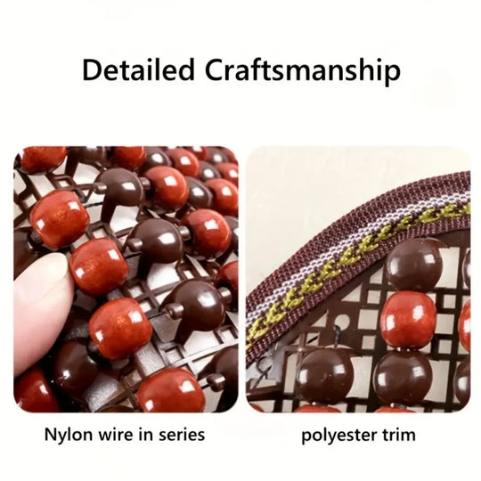 Beaded Car Seat Cover – Premium Wooden Bead Seat Cushion for Ultimate Comfort