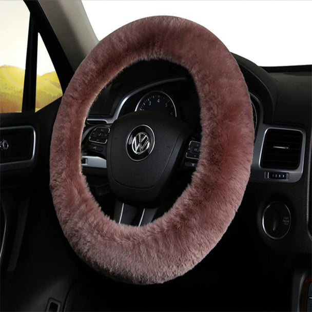 Real Fur Car Steering Wheel Cover For Winter