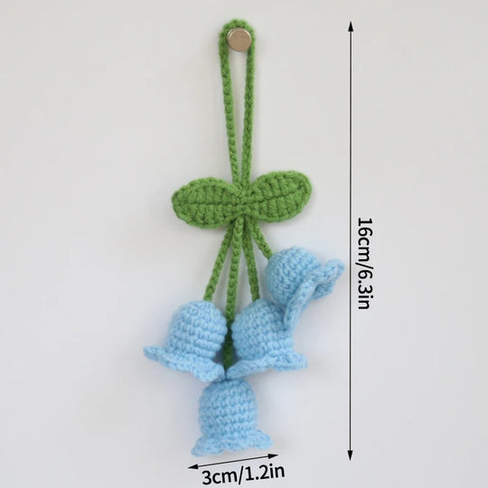 Crochet Flowers Hanging Car Accessories
