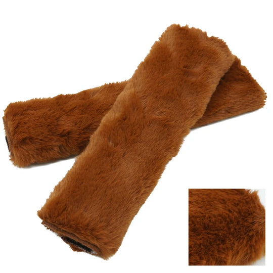 1Pair Soft Plush Car Seat Belt Cover