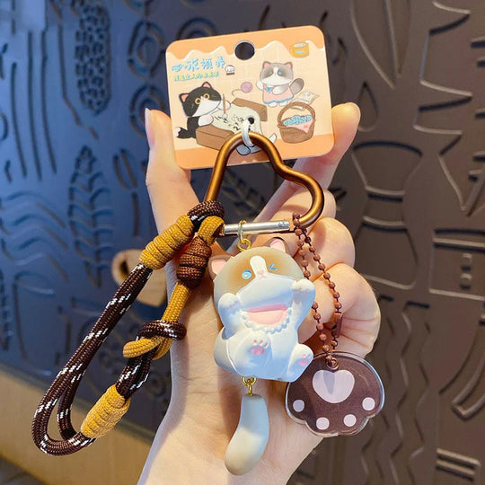 Cut Kitten Keychain For Car