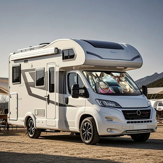 Cute Donkey Front Windshield Cover with 4 Suction Cups