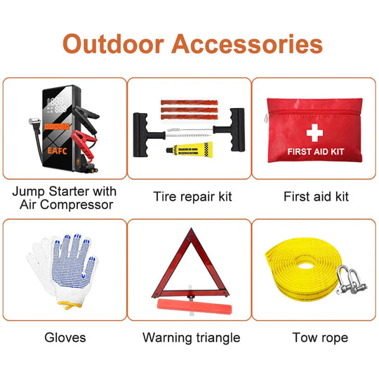 Car Emergency with Air Compressor