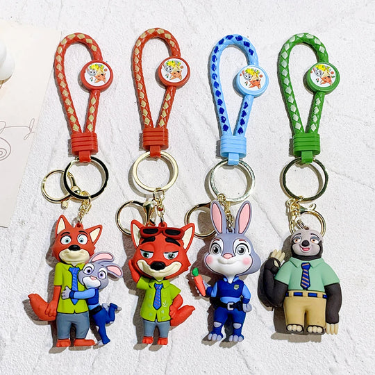 Zootopia Keychain For Car | Disney Movie Character Key Ring