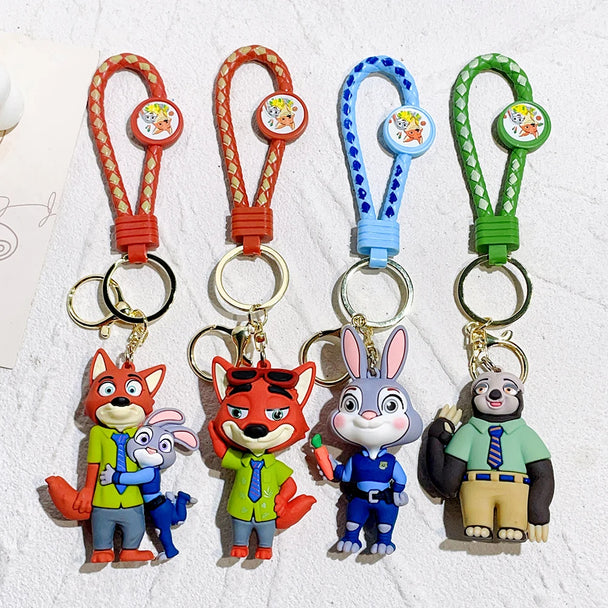 Zootopia Keychain For Car | Disney Movie Character Key Ring