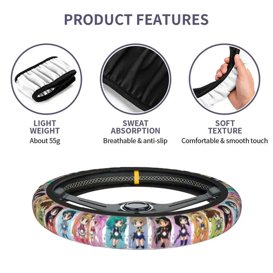 Cartoon Character Steering Wheel Covers