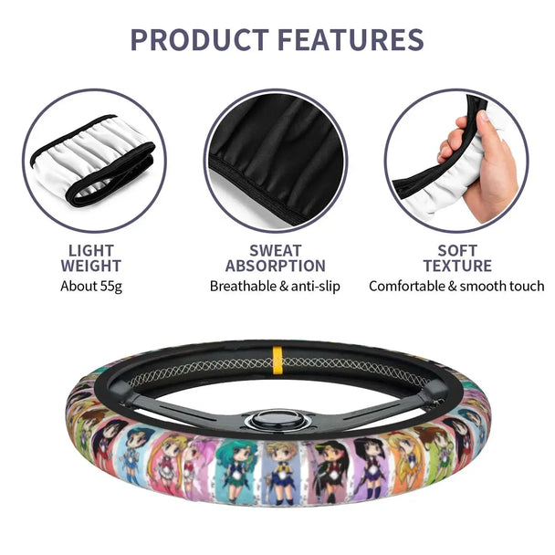 Cartoon Character Steering Wheel Covers