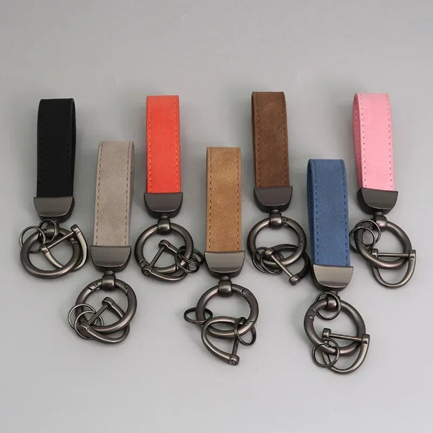 Leather Car Keychain for Men and Women