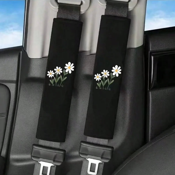 Daisy Pattern Car Seat Belt Cover
