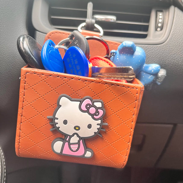 Hello Kitty Car Leather Organizer Box