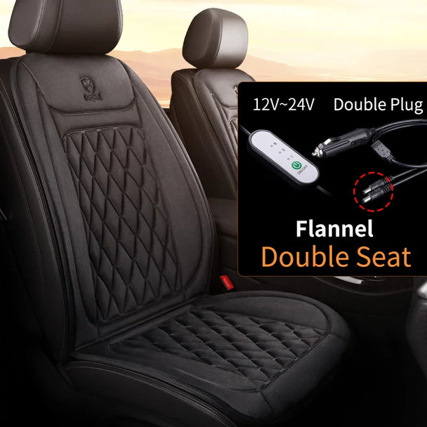 Heated Car Seat Cover - Luxury Warmth for Cold Season Driving