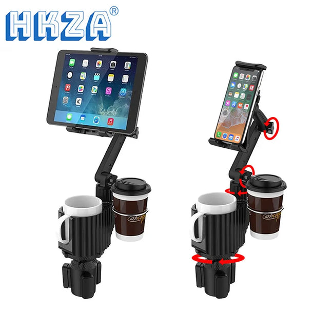 Tablet Car Mount Cup holder – Premium 360° Adjustable Vehicle Tablet Holder
